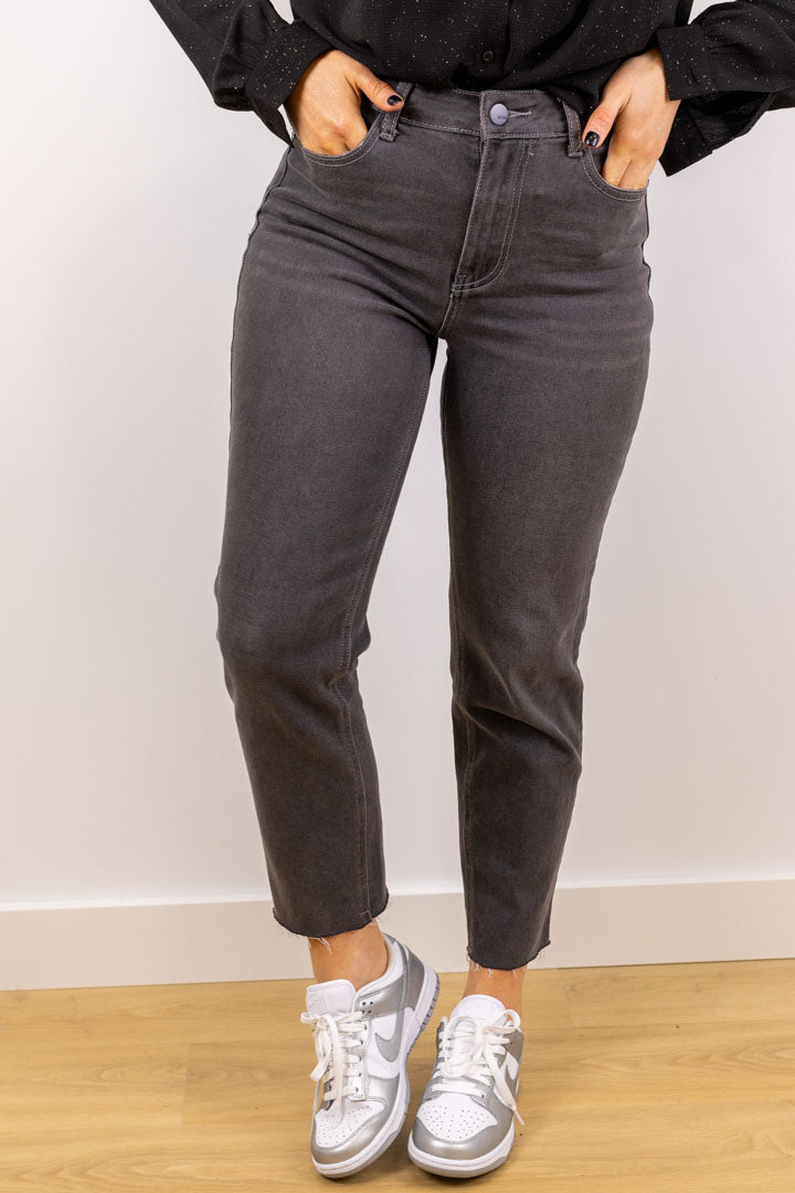 Jeans BOSTON mom gris