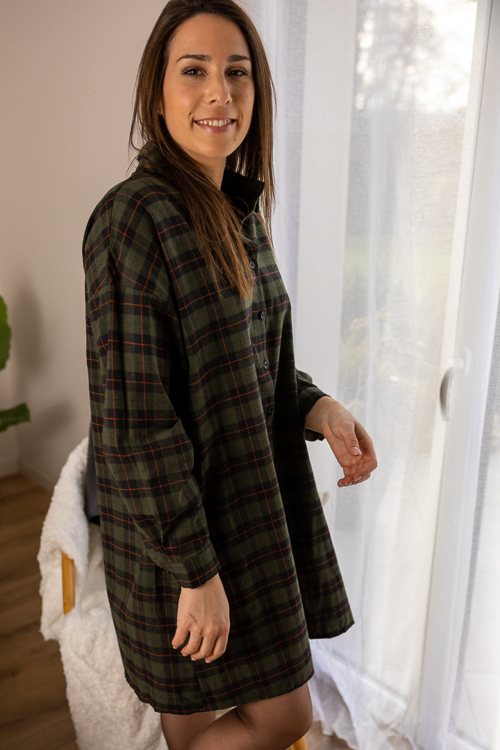 Robe COFFEE à carreaux
