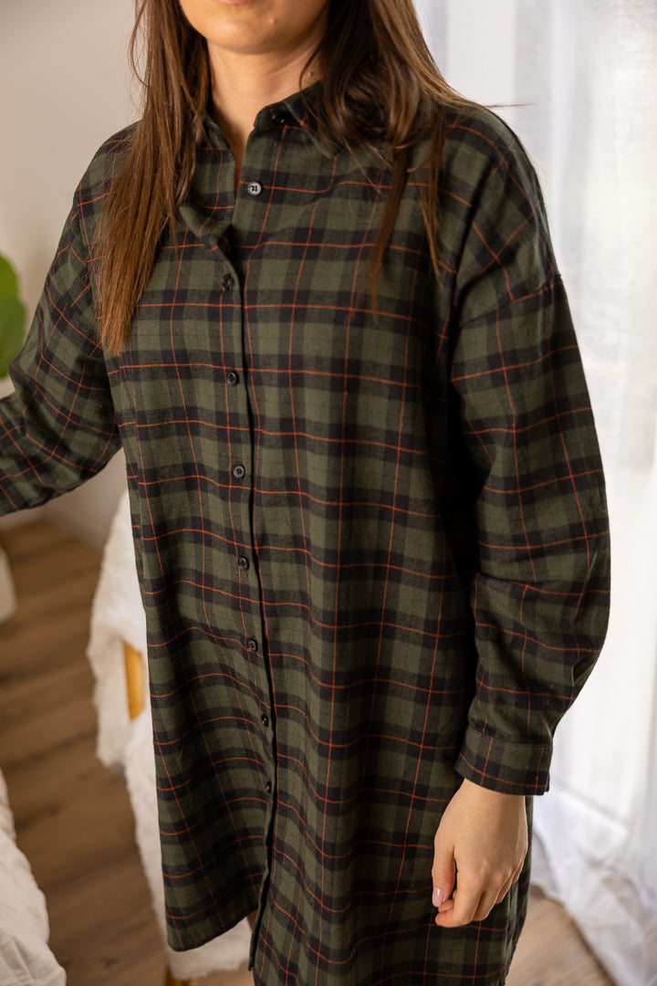 Robe COFFEE à carreaux