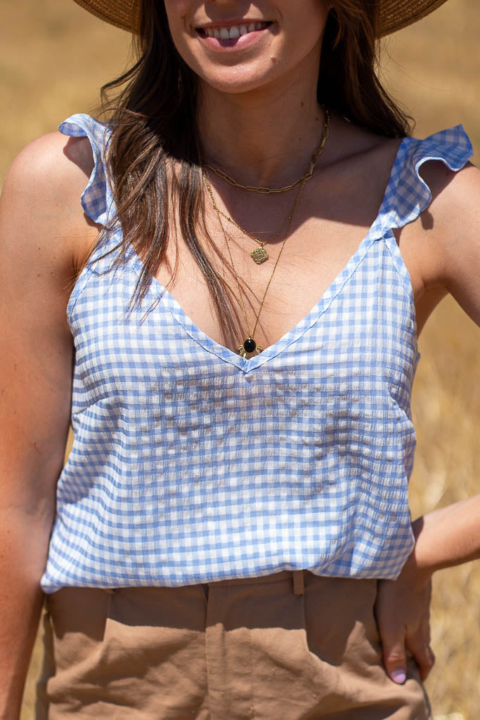 Top ELIOS à carreaux