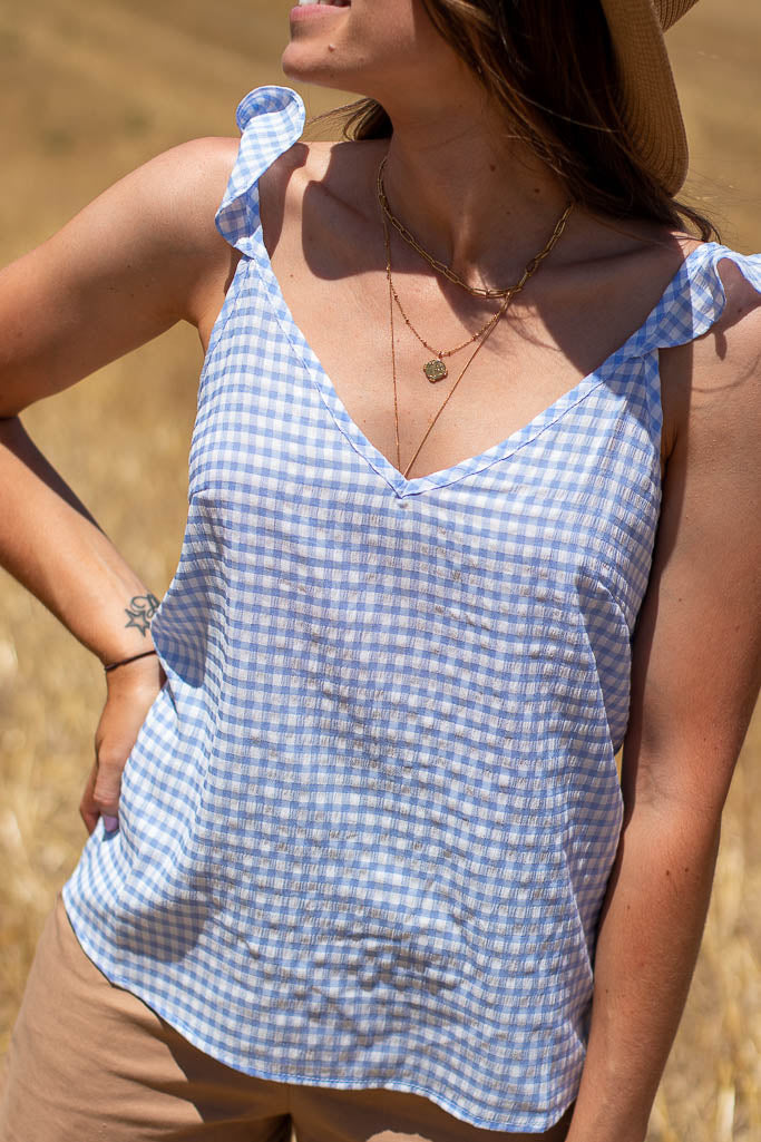 Top ELIOS à carreaux