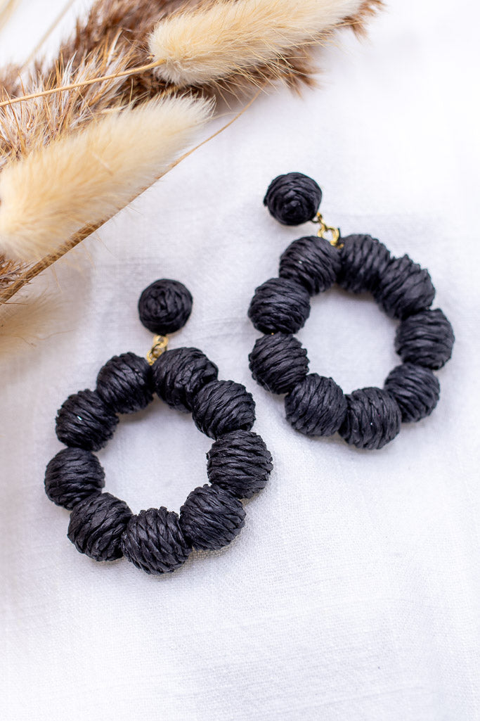 Boucles d'oreilles RAFI noires