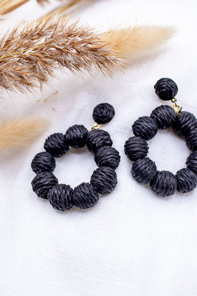 Boucles d'oreilles RAFI noires