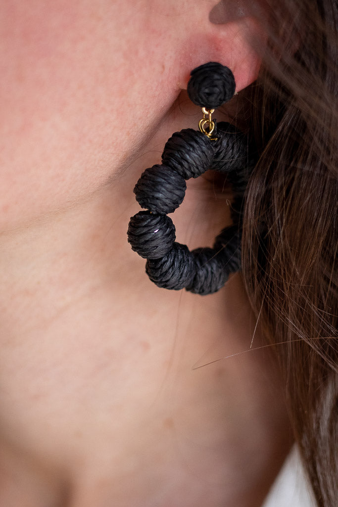 Boucles d'oreilles RAFI noires
