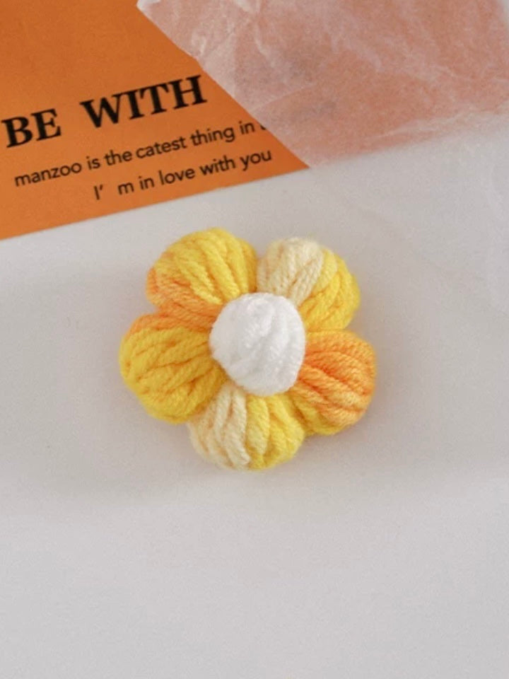 Broche crochet FLEUR