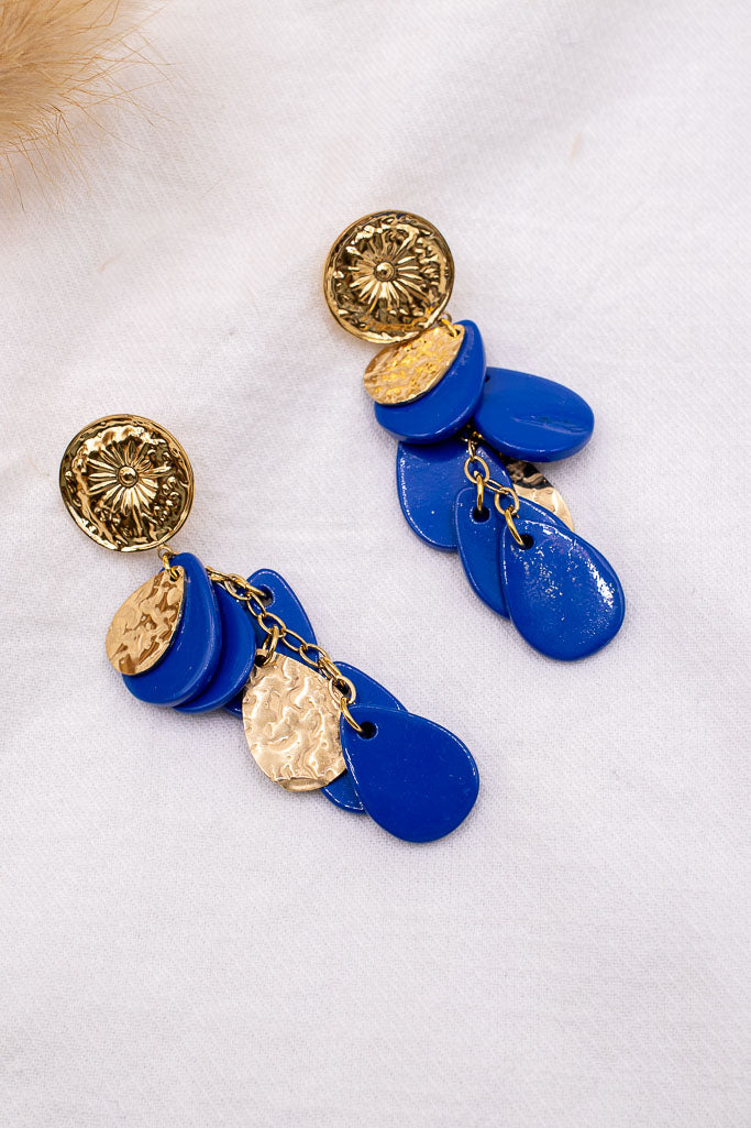 Boucles d'oreilles KIMI bleues