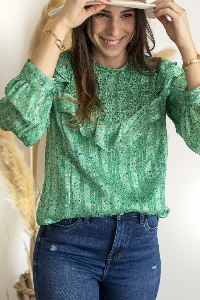 Blouse BERTILLE verte