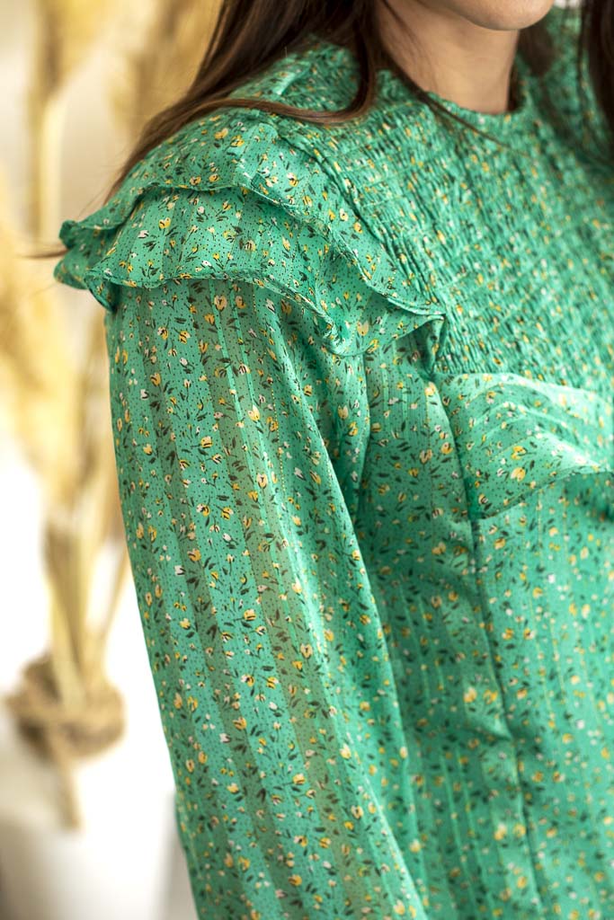 Blouse BERTILLE verte