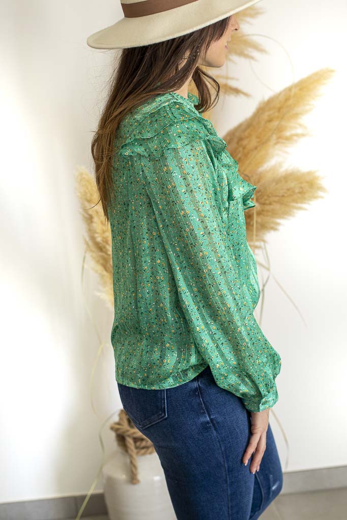 Blouse BERTILLE verte