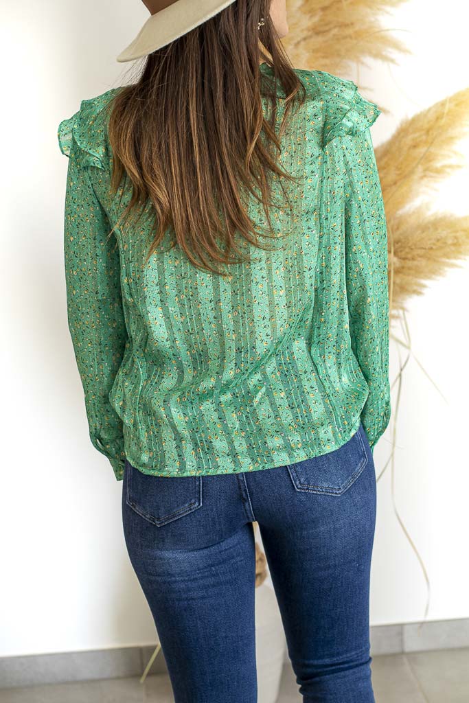 Blouse BERTILLE verte