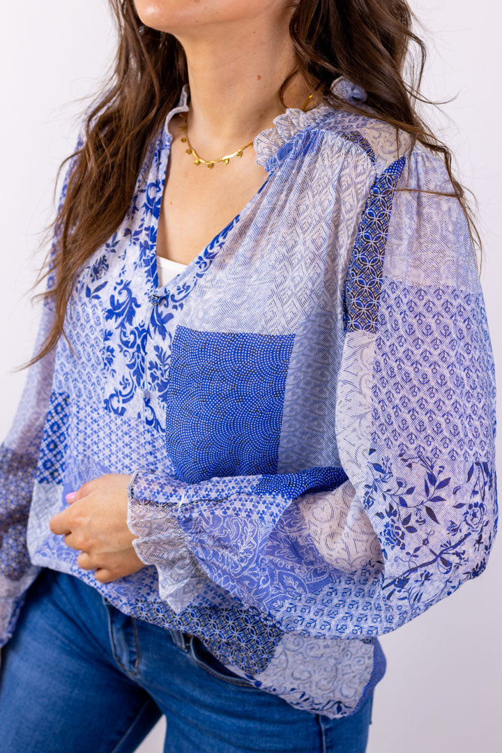 Blouse KARYN bleue