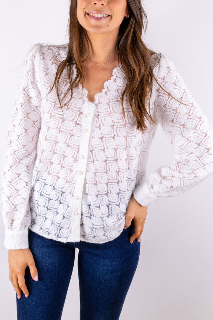 Gilet / blouse DOUCY blanche