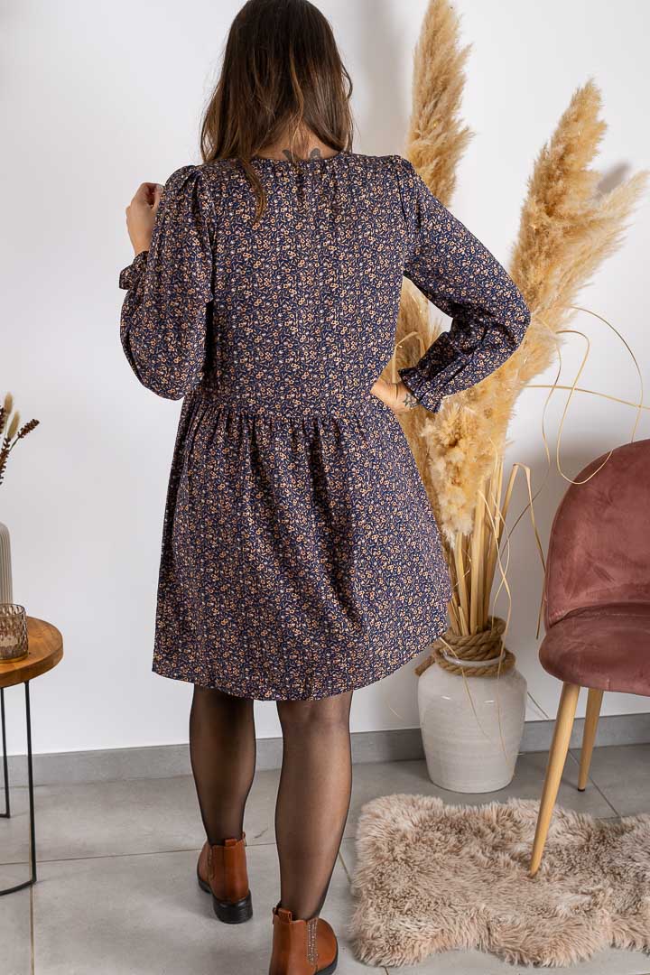 Robe OLIVIA fleurie bleu