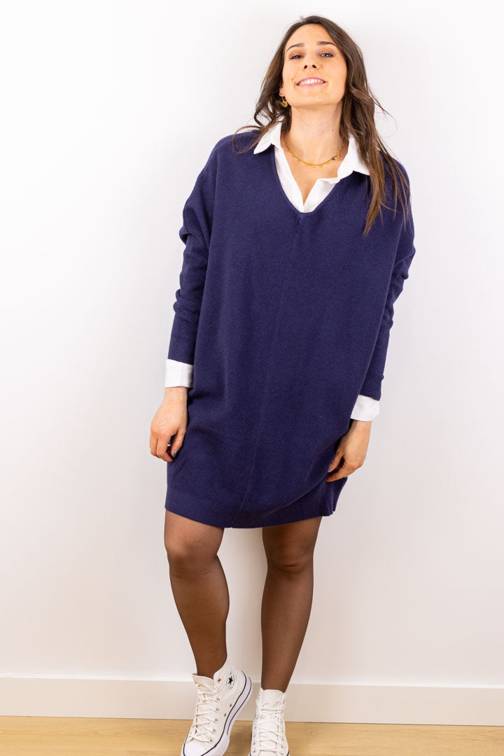 Robe pull OMERA bleue