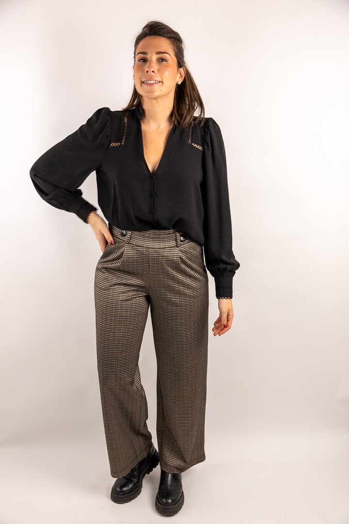 Pantalon AUGE pied-de-poule
