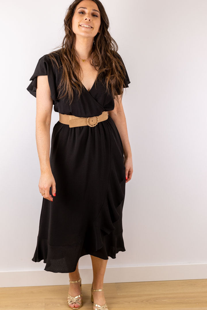 Robe longue PIPE noire