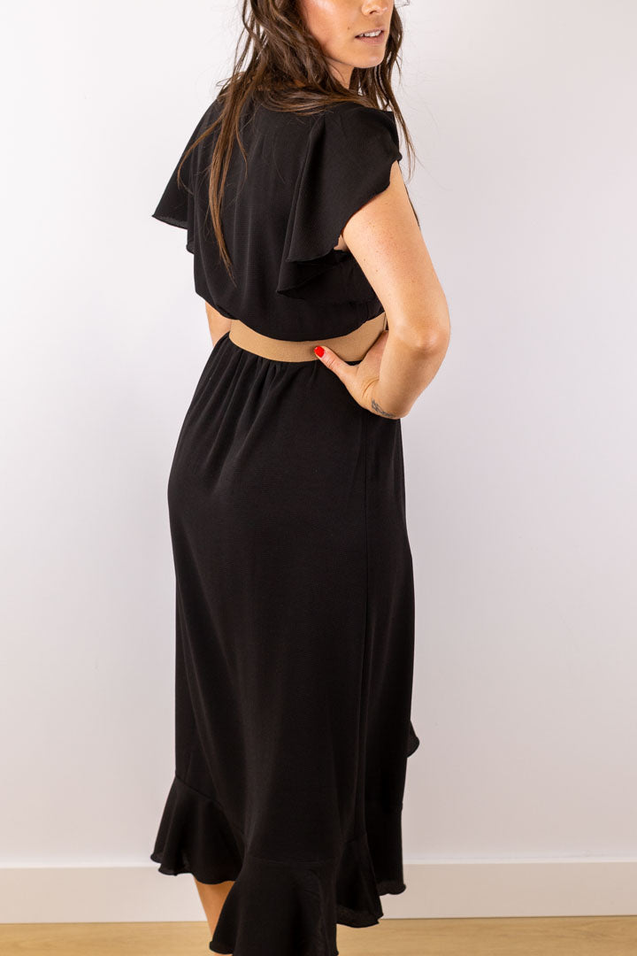 Robe longue PIPE noire