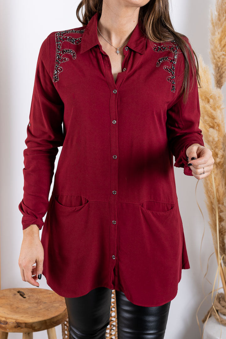 Chemise MADIANA bordeaux