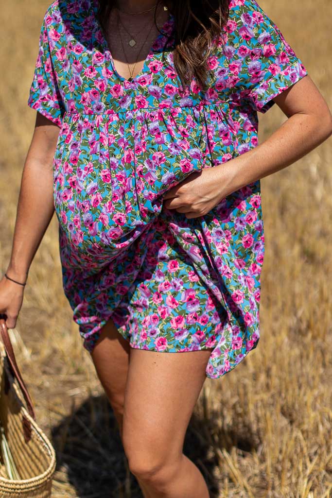 Robe / Combi-short EVANA fleurie