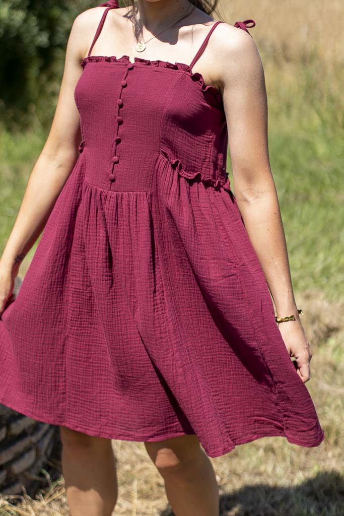 Robe GALIA bordeaux